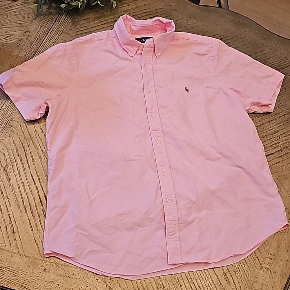 Ralph Lauren pink button down shirt XL 100% cotton